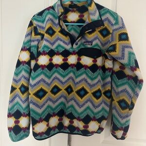 Patagonia Synchilla Snap-T Printed Fleece Pullover - Timber Twist Size S